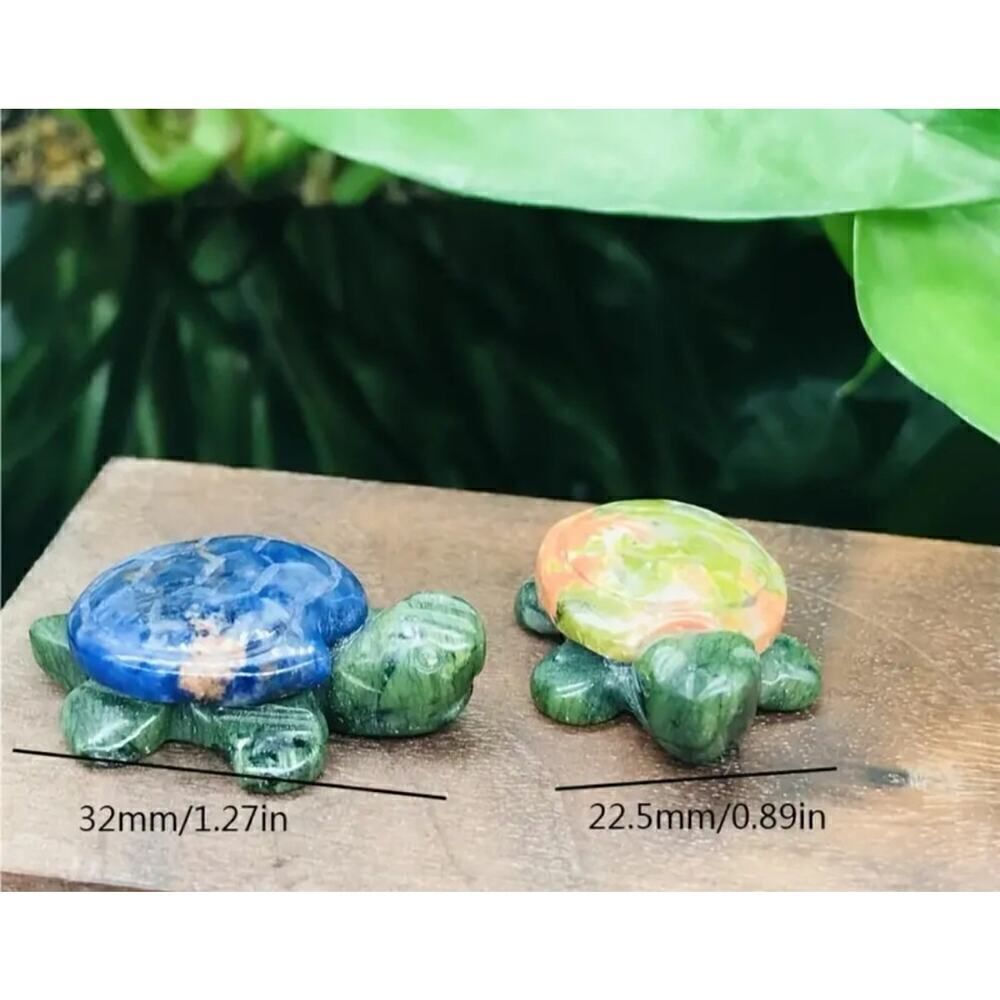 New! Natural Crystal Double Color Turtle in Lapis Lazuli